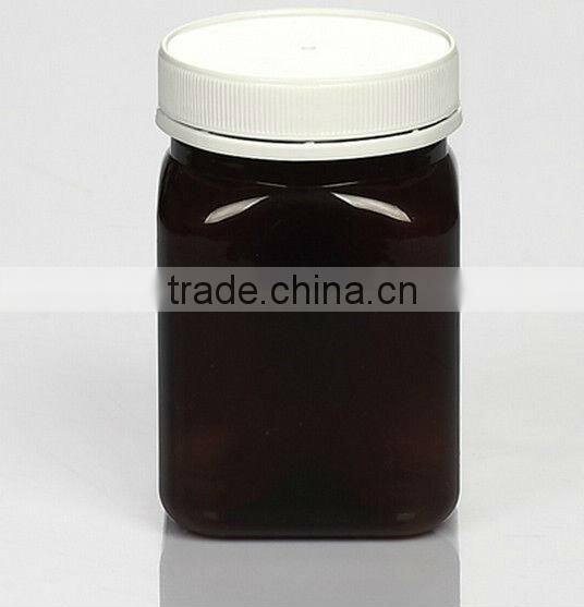 Tamper Proof Lid Square Dark and Black Empty Peanut Butter Plastic Jars 250g, 500g, 1000g