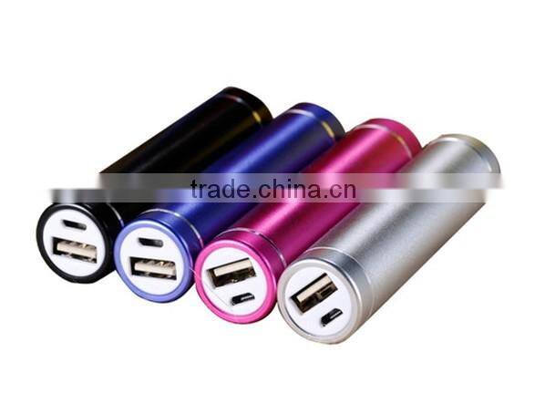 2200mah portable lipstick/cylinder shape power bank for iphone 5, Samsung, mobile phone
