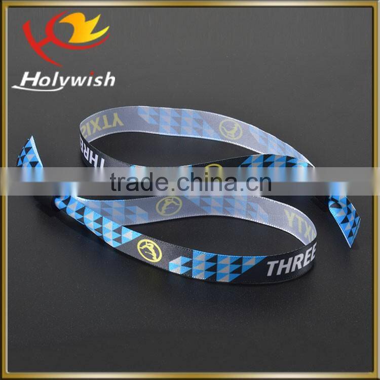 Satin ribbon access control wristband with one time clip