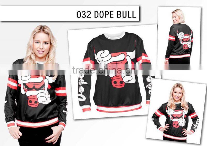 fashion natural high quality 3d digital print fullprint crewneck sweatshirt spring autumn unisex custom oversized pullover