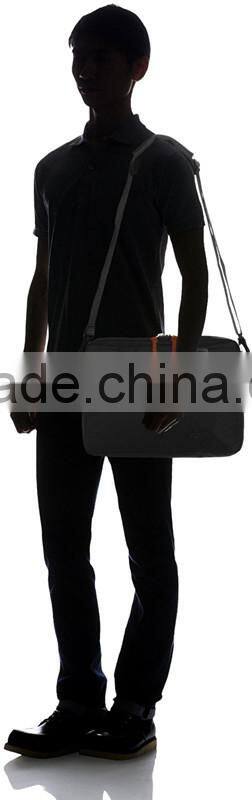 Stylish and unique business bags with gold zippers,leather zipper straps, red pinstripe inner lining