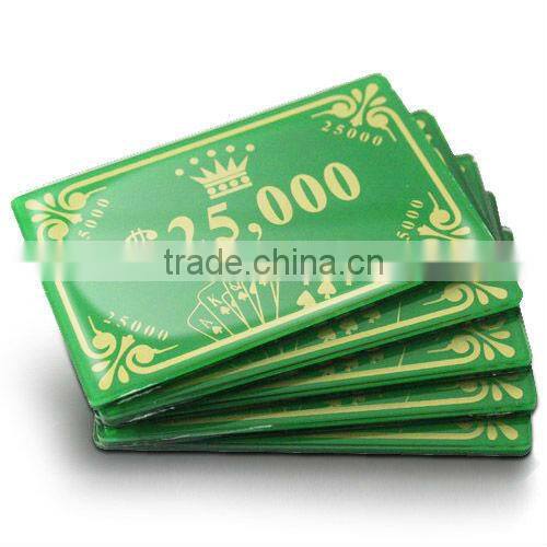 New Rectangular Chips model,hot stamping value rectangular poker chip