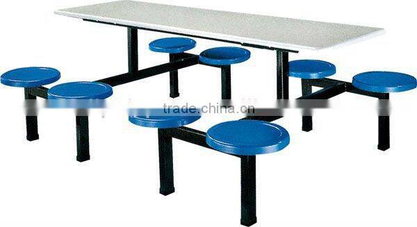Metal frame dining seats/Plastic dining table