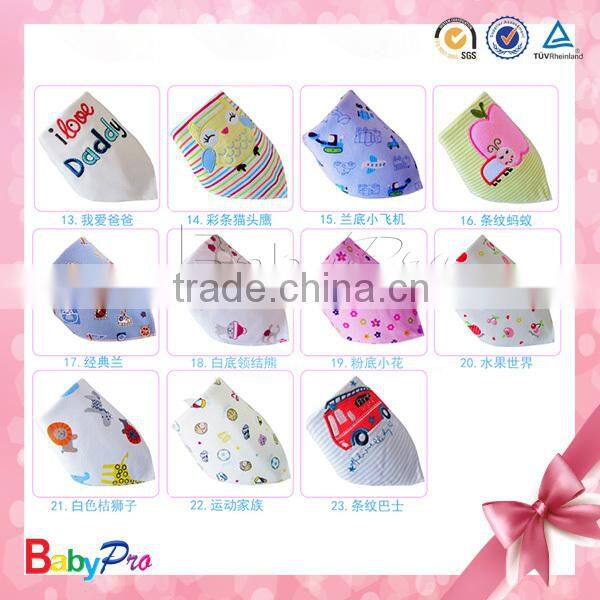 2015 High Quality Wholesale Yellow Sunflower Bandana Baby Bibs Baby Triangle Scarf