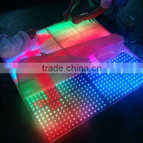 multicolor waterproof LED party T-shirt dance floor led portable dance floor