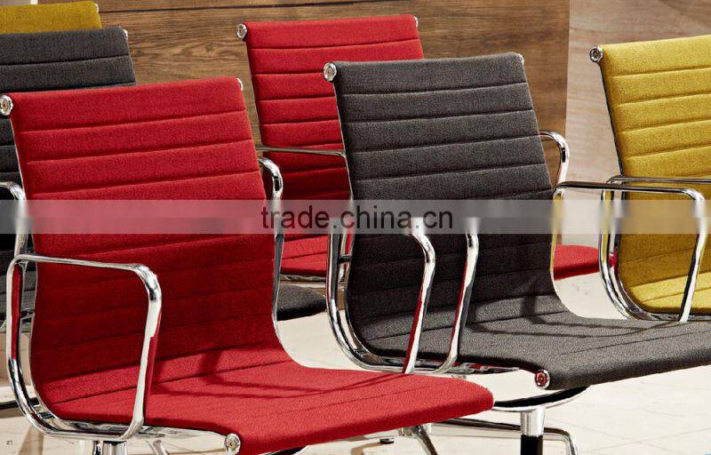 EA108 Modern fabric ribbed replica office conference chair with glides
