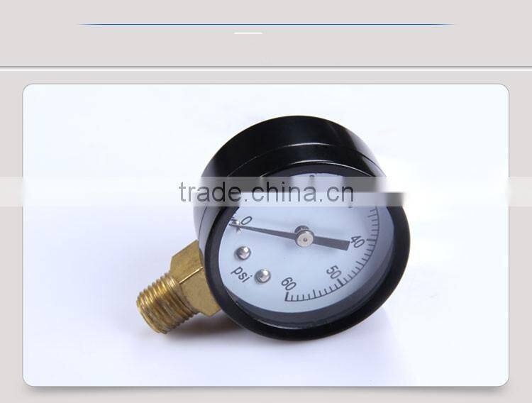 npt1/8 1500psi black 20mm mini pressure gauge Stainless steel pressure gauge
