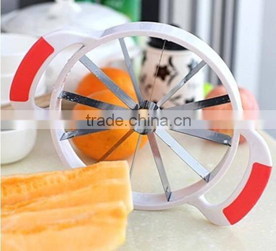 TPR Skidproof Handle Watermelon Cutter Cantaloupe Cutter