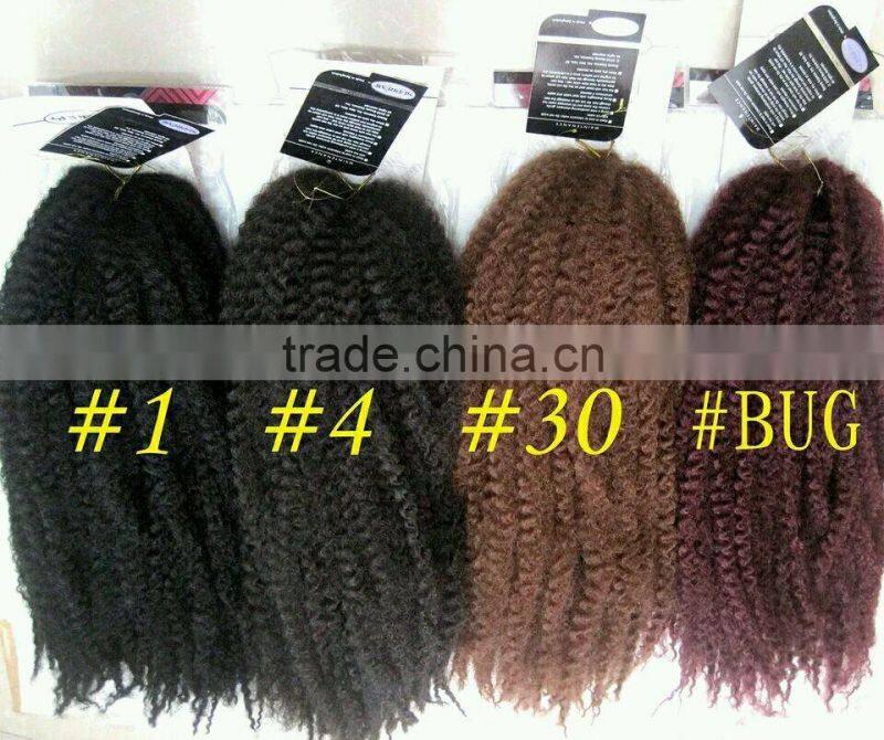 Afro Twist Kinky Marley Braiding Crochet synthetic afro kinky hair extension marley hair braid wholesale price