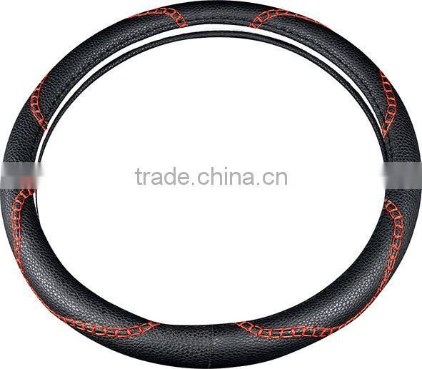 fashinal design PVC material orange inch car steering wheel cover anti-slip