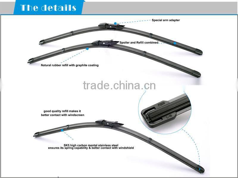 Special wiper blade aero flatscreen wiper blade