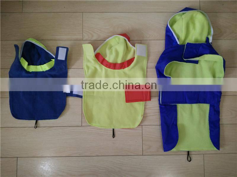 waterproof polyester double layer pet raincoat