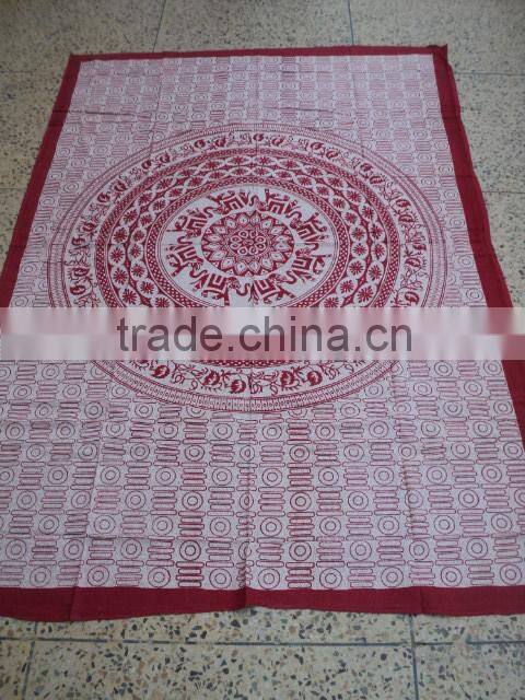 mix round mandala printed tapestry