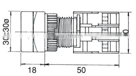 22mm IP65 Waterproof Illuminated Square Guard Head Momentary Push Button Switch LED/Neon (LXG22)