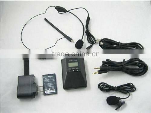 CZH-T200 0.2w Portable FM Transmitter radio broadcast Stereo/Mono Power adjustable For Tourism Driving School Meeting