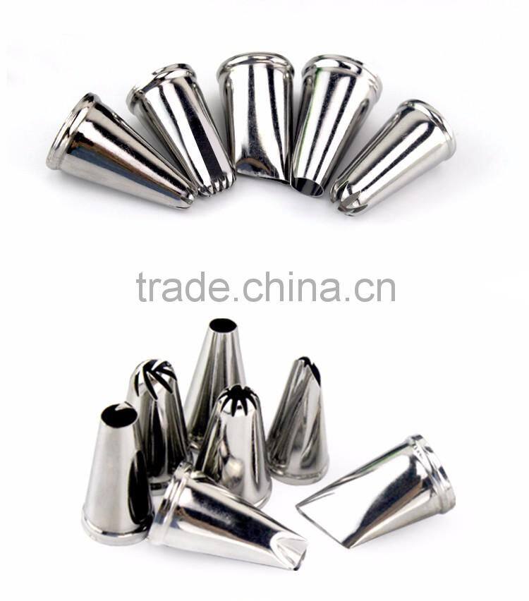 304 stainless steel 12pcs food grade piping cake nozzle dessert decorators baking tools