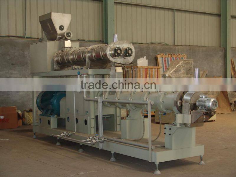 Floating fish feed extruder machine / pre-conditioned extruder / pet food extruder