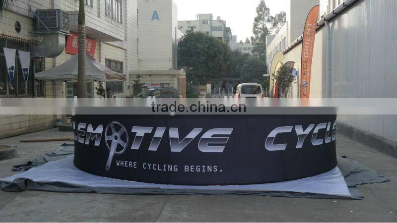 folding pop up round hanging display rack hanging banner for exhibition