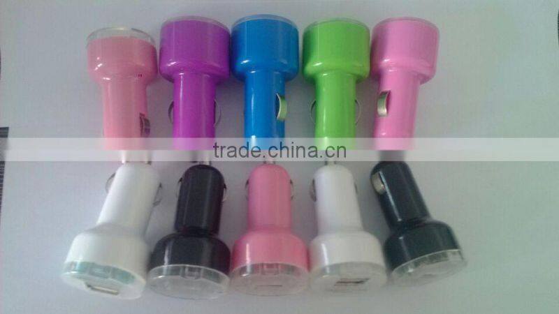 cheap price Wholesale Universal DC1A output Dual USB Car Charger for iphone tab.