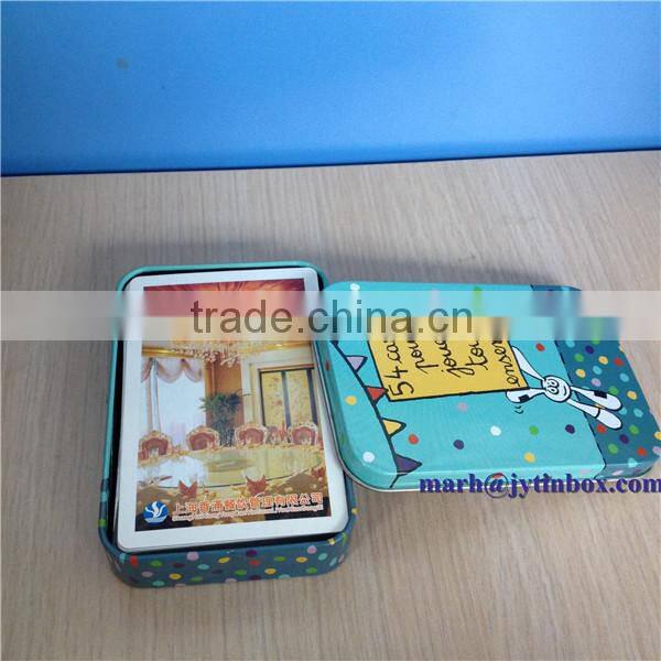 for packaging poker card rectangular tin can poker tin box