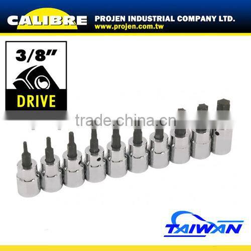 CALIBRE 10pc 3/8"Dr Torx Bit Set