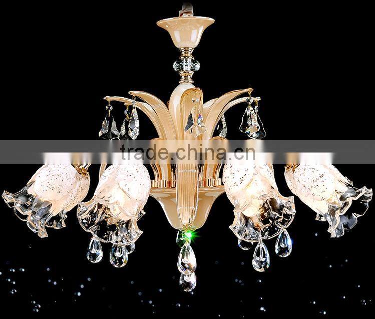 Flower shape glass pendant lamp , glass led crystal pendant lighting