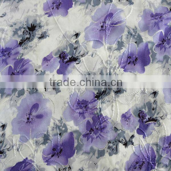 100% Rayon Fabric, Flower Printed Rayon Fabric for Apparel
