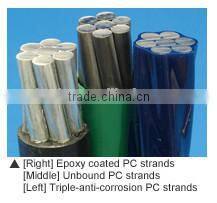 PE Extruded Unbonded Steel Strand China Manufacture Supplier