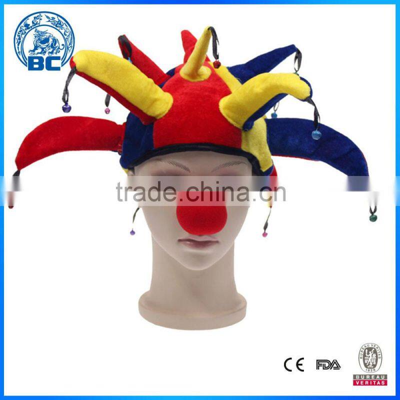 Wholesale All Saints' Day Funny Joker Halloween Clown Hat