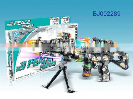 new item army toy gun blue plastic b/o toy sound gun
