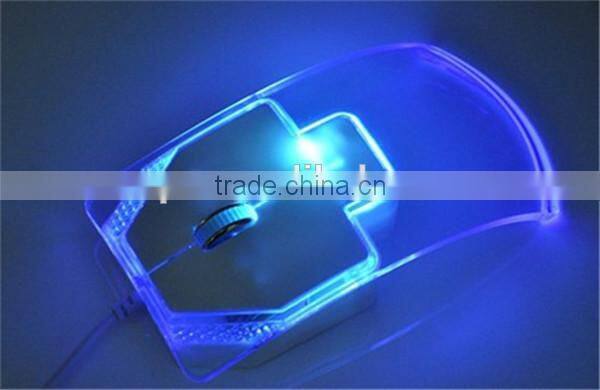 high quality Wired USB transparent mouse Lovely gift mouse and game mouse