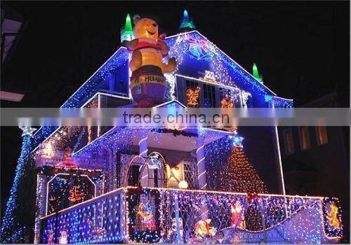 230V white led christmas icicle lights rubber cable IP44 Plug