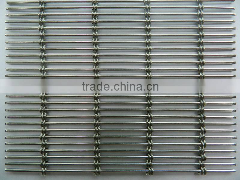 wire mesh with decorative glass