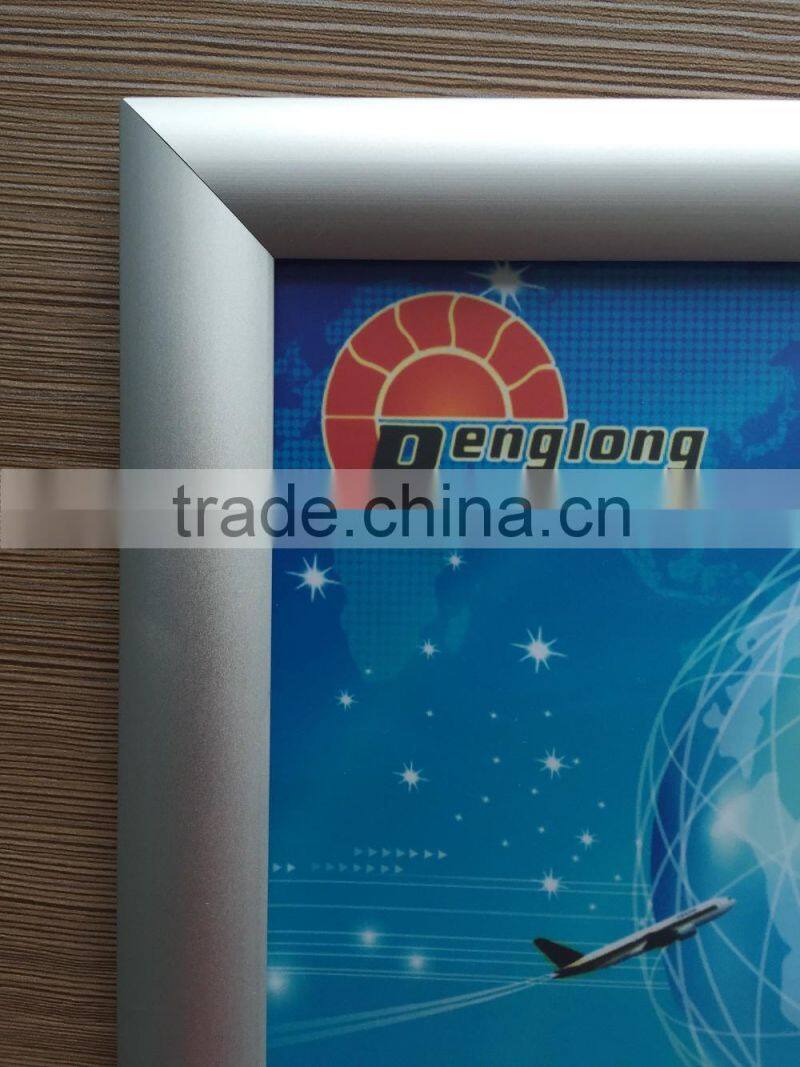 advertising photo frame front open frame 25mm clip frame,24x36 inch snap frame,standard silver poster frames