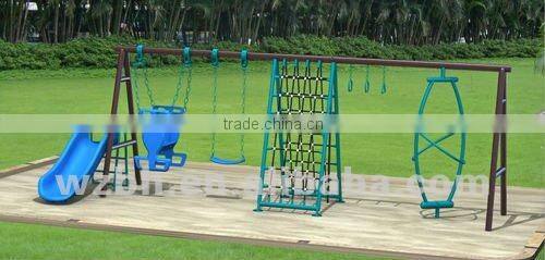 Outdoor Assembly Plastic Swing Chair With Slide BH19002
