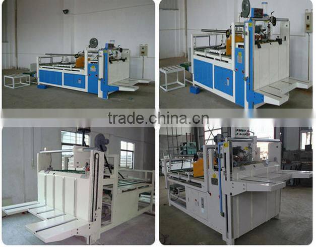 Hot Sale Semi-automatic Press-type corrugated carton box folder gluer machine