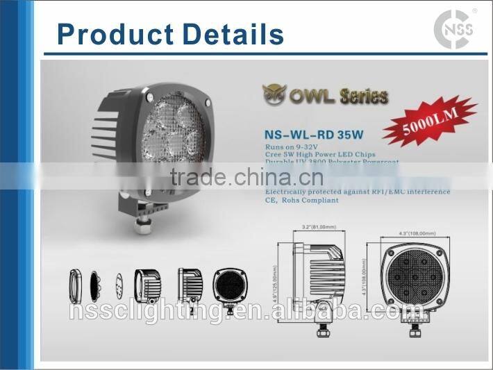 Manufacturer price good quality New 35w led motorcycle light motorcycle auto driving light flood beam spot beam worklight