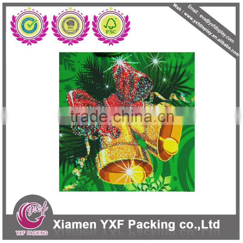 Cute green paper bag with cat design