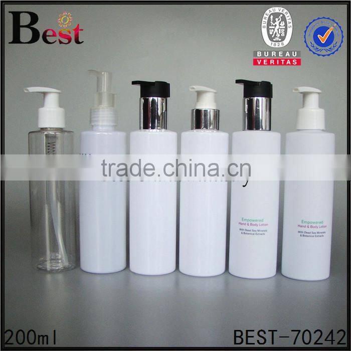 200ml clear PETG screw cap cosmetic skin care plastic bottles and jars for lotion toner