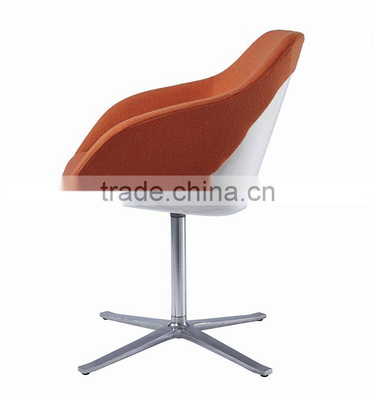 B250-1 Modern swivel leisure chair with aluminium base