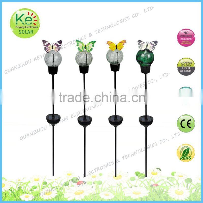 Butterfly solar light power street garden lighting