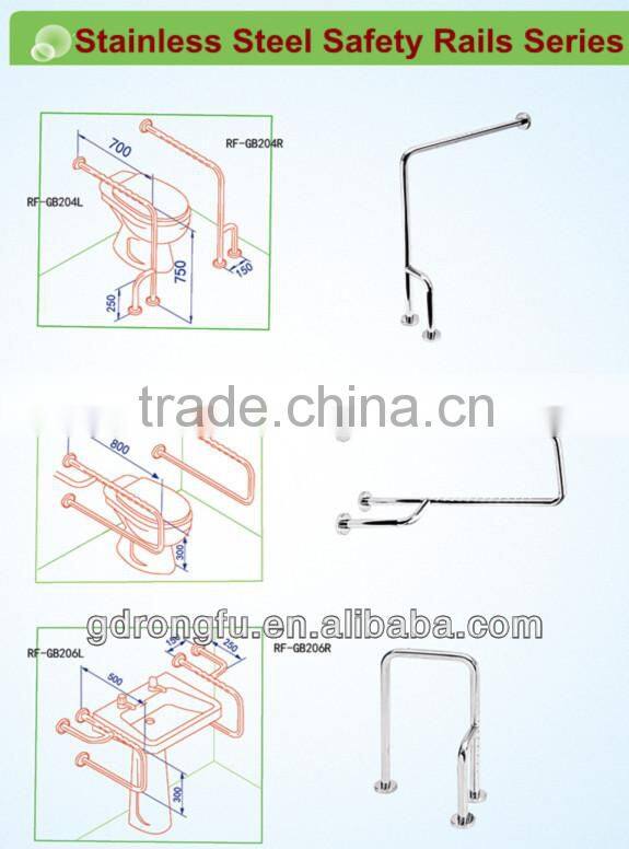 Nylon+stainless steel grab bar for disabled and eldely