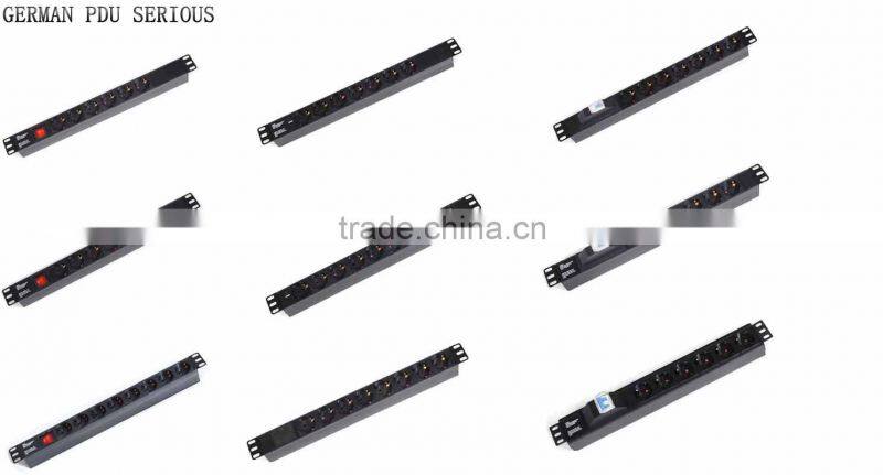 6ways outlet German Type PDU with switch