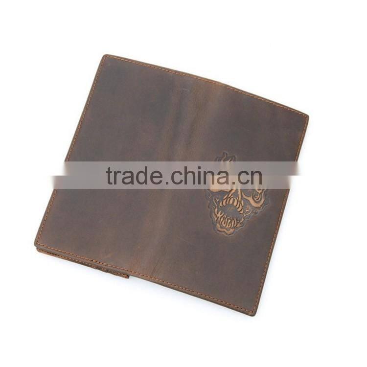 100% handmade bifold calf leather men wallet fashion genuine leather wallets