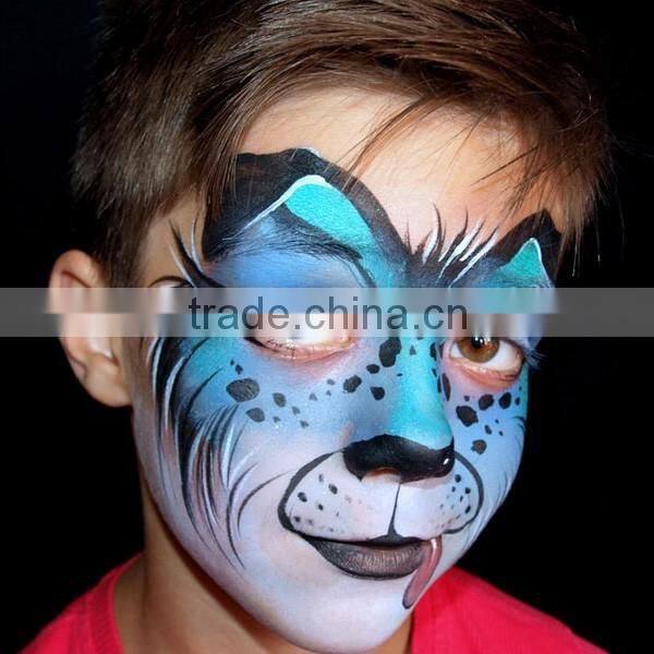 Halloween cartoon water transfer full face tattoo sticker makeup face stickers animal makeup face painting factory