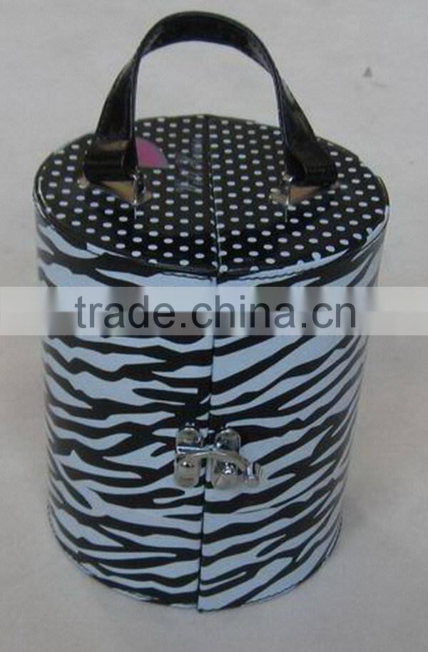 Popular crazy selling fashion structure leather cosmetic box