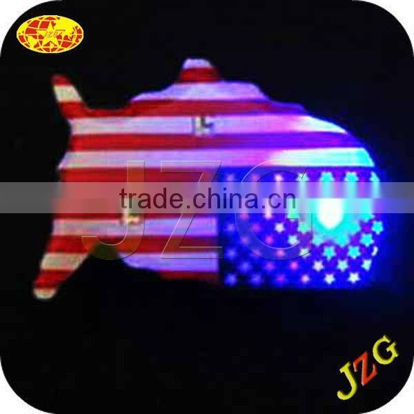 2016 China factory Led flag pin independence day decoration flashing flag