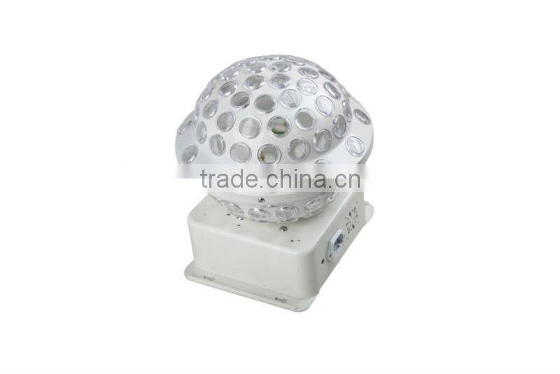 LED full color ctrystal magic ball rotating lamp+voice control,stage light,make your party amazing,12 months warranty