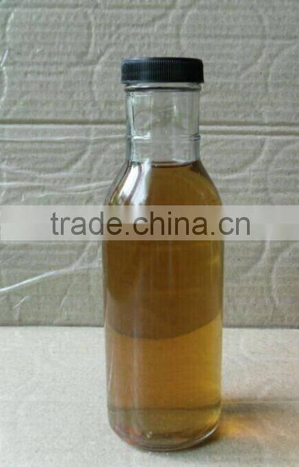 12oz 370ml clear round sauce glass bottle with plastic cap