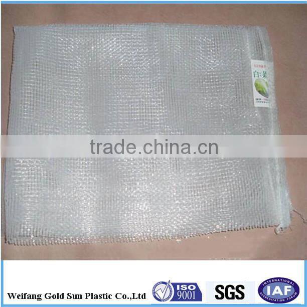 HDPE vegetables and fruits mesh bag tubular mesh bag drawstring mesh bags